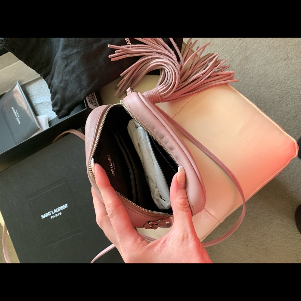 *SOLD* Saint Laurent pink cross body with tassel - Picture 2 of 6